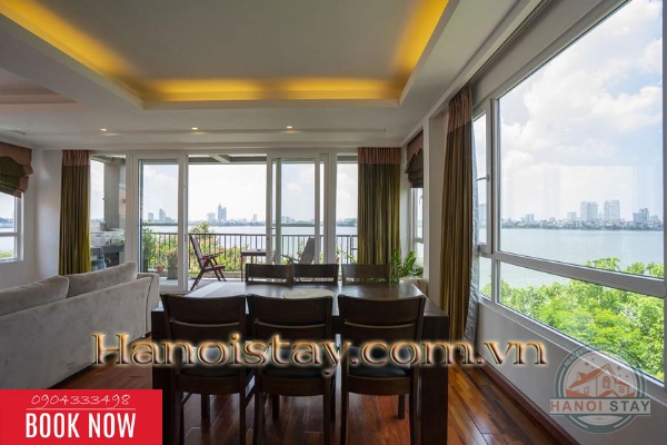 Cho thuê căn hộ Tây Hồ, sang, xịn, tiện nghi, với 3 PN cùng view hồ Tây đắt giá 6