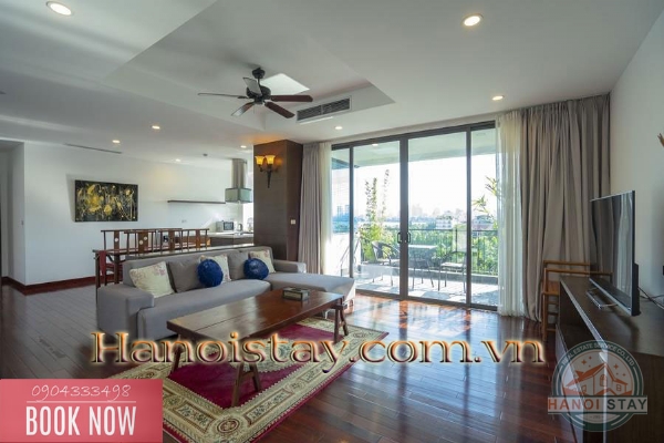 Cho thuê căn hộ 4PN Siêu Rộng view Hồ tây tại Tây Hồ 1