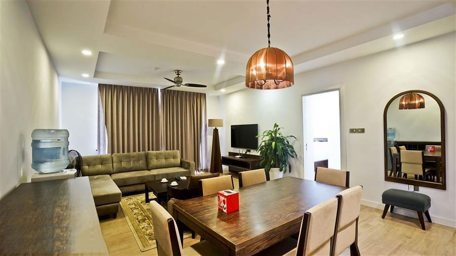 Cho thuê căn hộ cao cấp 2PN Hoàn Kiếm, ấn tượng bởi sự điểm xuyết trong thiết kế đồng điệu