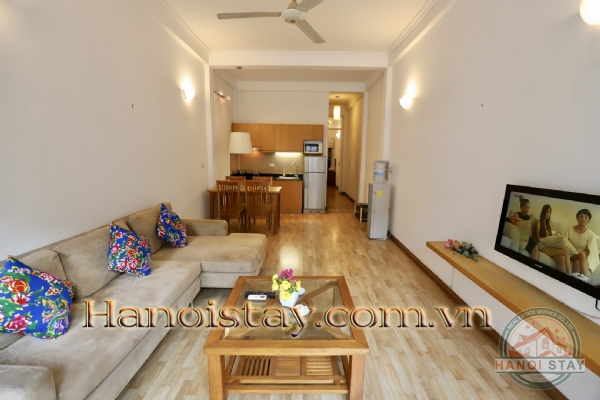 Cho thuê căn hộ 1PN Triệu Việt Vương, Hai Bà Trưng không gian mở đồng nhất bên trong và bên ngoài 2