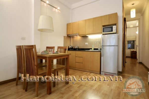 Cho thuê căn hộ 1PN Triệu Việt Vương, Hai Bà Trưng không gian mở đồng nhất bên trong và bên ngoài 6