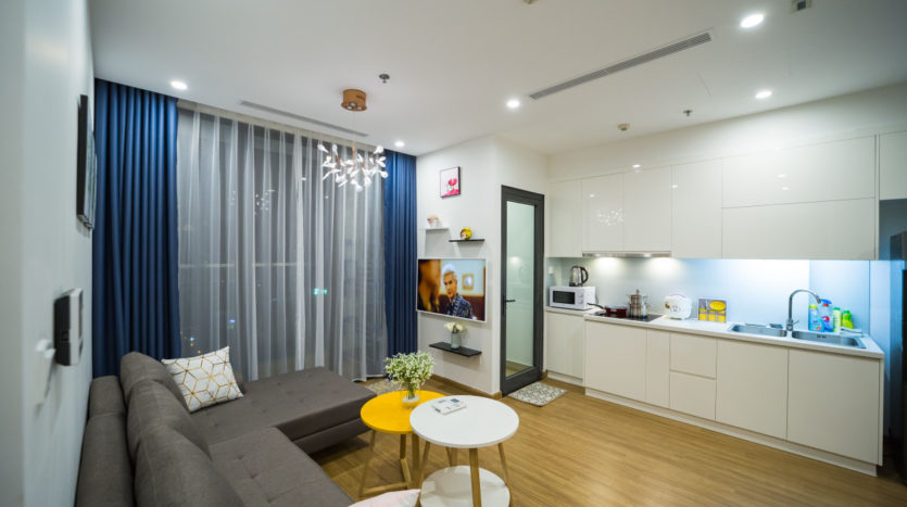 Cần cho thuê căn hộ dịch vụ tầng cào tại Vinhomes Skylake Hà Nội, full nội thất hiện đại, trẻ trung