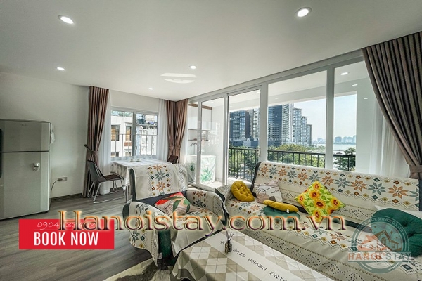 Cho thuê Căn hộ 1PN, Tô Ngọc Vân, Tây Hồ: Ban công rộng, view hồ đẹp, thiết kế tinh tế. 10